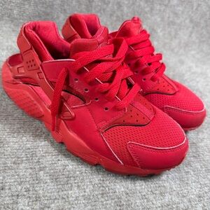 Kids Nike Air Huarache Run Youth Size 5Y Triple Red October Shoes 654275-600